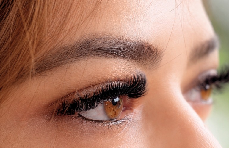 Luxury volume lash extensions creating fuller, beautifully defined lashes with a lightweight, seamless finish
