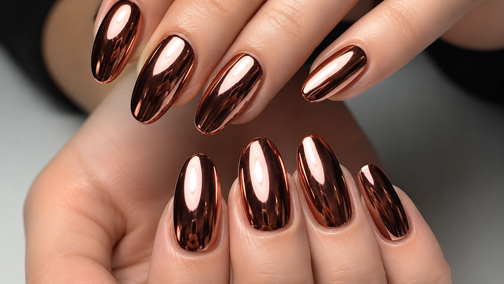 Premium Chrome Nail Extension Services at Pressiano Nails Company in Vaishali Ghaziabad